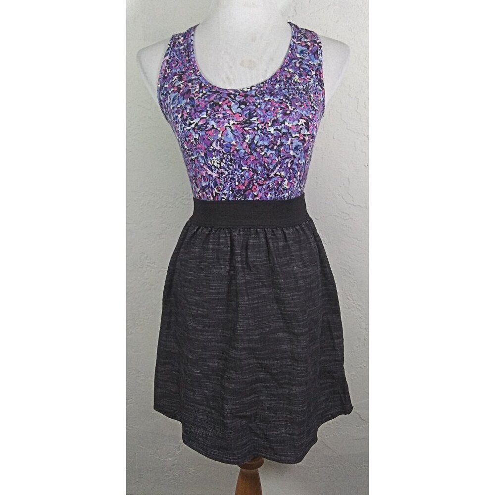 Delias Dress Small Floral Multicolor Sleeveless A Line Embroidered Back